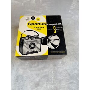 Spartus Vanguard Camera Kit With Flash Vintage Black and White Color Slides